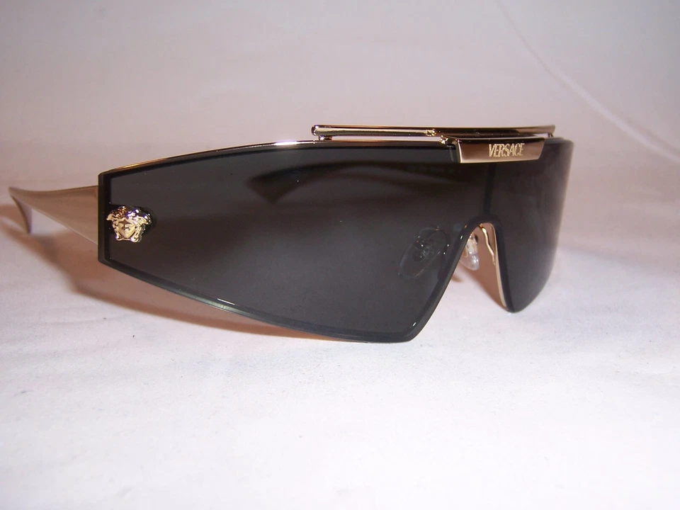 Versace 0VE2265 100287 Gold/Dark Grey Mirror Gold Mask Women's Sunglasses