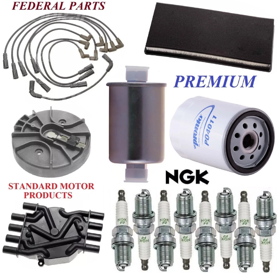 Tune Up Kit Filters Cap Wire Spark Plugs For GMC P3500 V8 5.7L, VIN (R) 1996 - Image 1 of 1