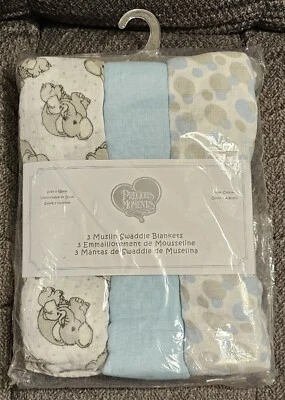 Bebé Niño 3 Mantas Muselina Suave y Cálido Preciosos Momentos Elefantes Nuevo Foto 1 de 2