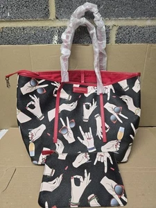 Trussardi 'Gestures' Shopper Tote Bag And Matching Purse Brand New Without Tags - Picture 1 of 8