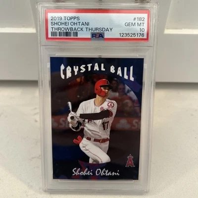 2019 TOPPS THROWBACK THURSDAY #182 SHOHEI OHTANI PSA 10 - Image 1 of 3