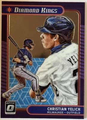 2021 Donruss Optic #24 Christian Yelich verde limão - Imagem 1 de 2