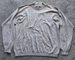 Cezani 100% Merino Wool Men's Light Gray Pullover Sweater XXLarge - Picture 1 of 11