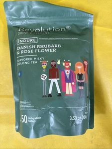 REVOLUTION TEA® Danish Rhubarb & Rose Flower Endure New 50 Tea Bags U2 - Picture 1 of 4