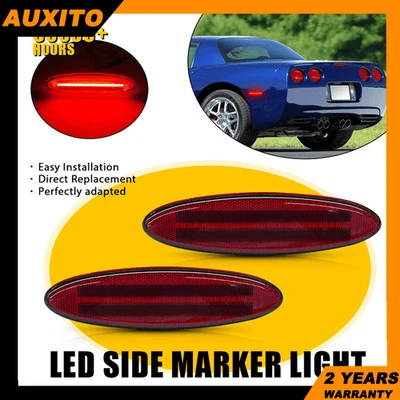 Luces de señalización laterales traseras rojas 97-04 para Chevrolet Corvette C5 1997-2004 Foto 1 de 4