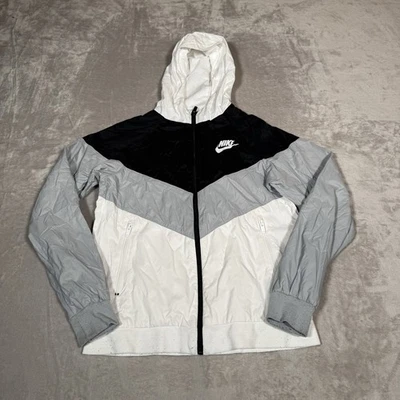 Jaqueta Nike Youth extra grande branca preta roupa esportiva malha com capuz corta-vento - Imagem 1 de 4