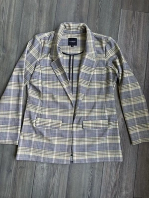 Chaqueta Blazer Liverpool Los Angeles Mujer Amarillo Negro Cuadros Talla M” Foto 1 de 4