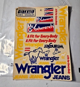 Parma 10615 Wrangler / Mr. Goodwrench Foglio Decalcomania - Adesivi RC Racing Vintage - Foto 1 di 1