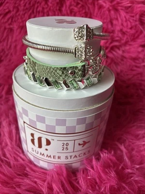 Shes green with Envy ST54503 Lab Created Stones Silver Plating Bp Summer Stack - Image 1 of 3