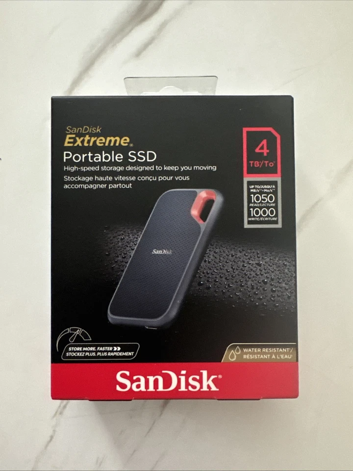 SSD externo portátil SanDisk Extreme V2 4 TB USB-C (SDSSDE61-4T00-G25) Foto 1 de 2
