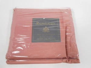 NEW RALPH LAUREN THE POLO SHEET KING SIZE FLAT SHEET SOLID CALICO ROSE 100%COTTO - Picture 1 of 7