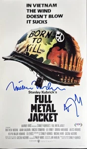 Póster chaqueta metálica completa firmada por Matthew Modine, Vincent Donofrio 11x17 PSA - Imagen 1 de 2