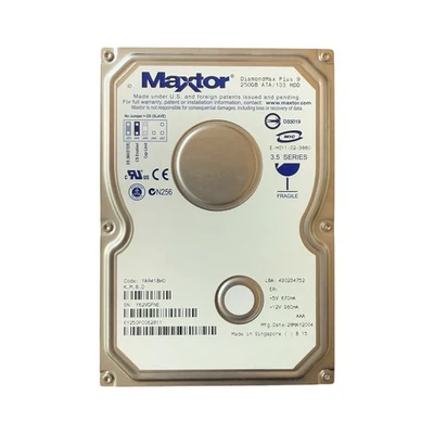 Maxtor DiamondMax Plus 9 250GB ATA/133 HDD 3.5''  Hard Drive Wiped *Low Hours* - Image 1 of 4
