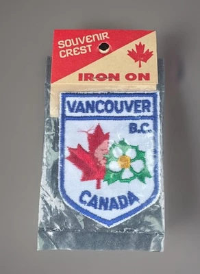 Vancouver BC British Columbia Canada Maple Leaf Flower Souvenir Patch Badge NEU  - Bild 1 von 3