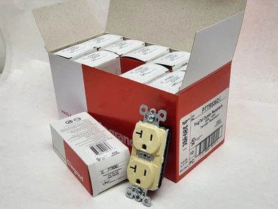 10 Piezas- Receptáculos Dúplex Legrand Marfil Resistente a Manipulaciones PlugTail 20A 125V Foto 1 de 4