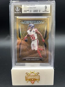 2024 Obsidian #146 Devin Singletary Molten FOTL 10/10 NY BGS 9 MINT Giants - Bild 1 von 2
