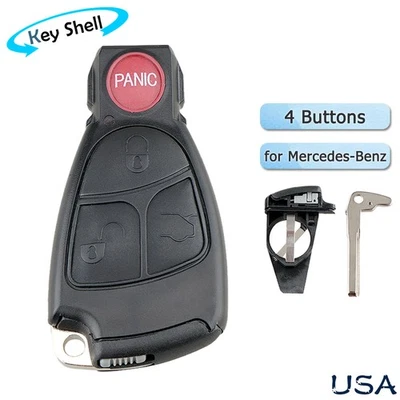 适用于 2001 2002 2003 2004 年 2005 梅赛德斯奔驰 S430 遥控汽车钥匙链外壳保护套 — 第 1/4 张图片