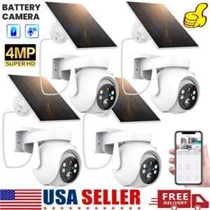 Solar Battery Powered Wireless WiFi Outdoor Pan/Tilt Home Security Camera System - Picture 1 of 71