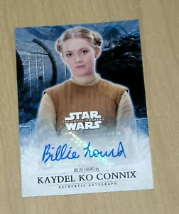 2016 Topps Star Wars Force Awakens autograph auto Billie Lourd as KAYDEL CONNIX - Picture 1 of 2