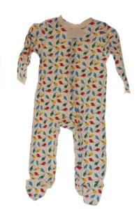 Baby Infant CHRISTMAS Lights Outfit Zipper Sleep Play Pajamas 3 6 Months NEW - Picture 1 of 1