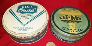 2 alte leere Blechdosen Email VIT-NET und SOLI-EAMAIL Nr. 716/353 - Bild 1 von 5