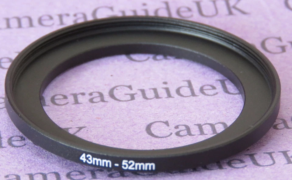 43mm to 52mm Male-Female Stepping Step Up Filter Ring Adapter 43mm-52mm - Image 1 of 2