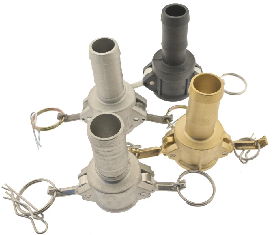 TOOLNERDS Kamlock Schnellkupplungsdose mit Schlauchtülle, Typ C DIN 2828 ES | PP | MS | A