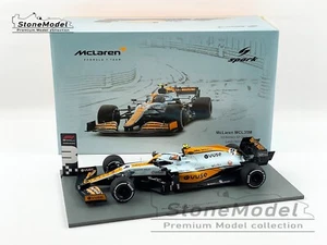 Mclaren F1 MCL35M #4 Lando Norris Monaco 2021 Gulf Livery 1:18 Spark with Decal - Picture 1 of 10