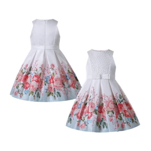 Flower Girls Easter Dresses Size 2-12 Summer Sleeveless Lace Formal Party Dress - Picture 1 of 10