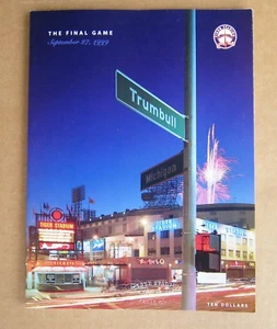 Detroit Tiger Stadium Final Game Program w engraved game date stamp Sep 27, 1999 - Picture 1 of 10