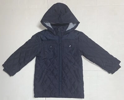 Oshkosh Boys Blue Hooded Jacket/Coat Size 5 Fall Winter EUC - Image 1 of 4