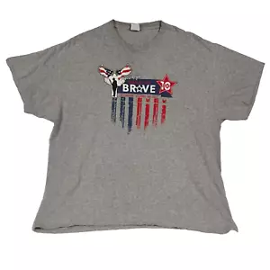 T-Shirt Short Sleeve Men's 2XL Graphic Land of the Free Because of the Brave - Picture 1 of 5