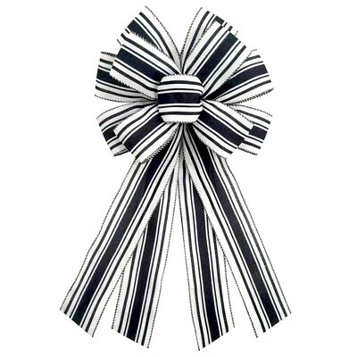 Arco corona arpillera negra 20 x 11 pulgadas cumpleaños aniversario arcos negro blanco... Foto 1 de 4