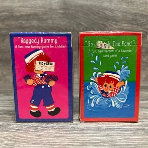 Lot Of 2- Sealed Hallmark 1975 Raggedy Ann Card Games-Rummy & Go Jump In The Pon - Picture 1 of 5