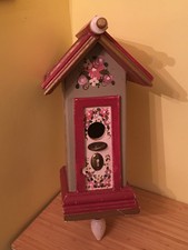 Vintage Hand Painted Floral Rose Painting Hand Made Birdhouse Bird House Signed