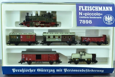 Fleischmann 7898 Prussian Railway Steam Locomotive Freight Train Set N Scale - Image 1 of 4