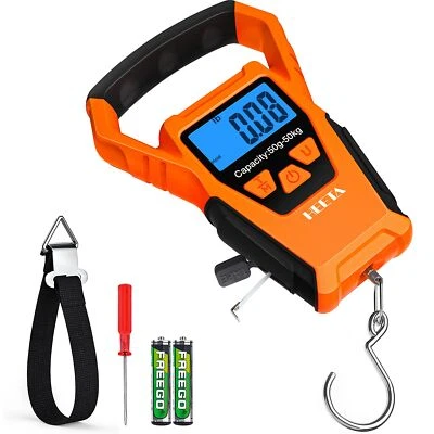 Báscula digital HEETA impermeable para peces con pantalla LCD retroiluminada, 110 lb... Envío rápido Foto 1 de 4