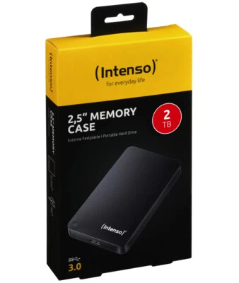 2000GB 2,5" Intenso Memory Case externe Festplatte SATA USB 3.0 2,5 2TB schwarz - Bild 1 von 3
