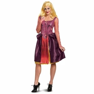 NEW Sarah Sanderson ADULT Womens HALLOWEEN Costume Hocus Pocus MOVIE LRG 12-14 - Picture 1 of 3