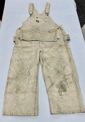 Mono de lona vintage años 60 Ben Davis etiqueta amarilla pantalones Union hecho en EE. UU. 40 x 30 Foto 1 de 4