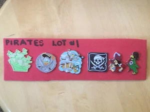 LOTE #1 Juego de 6 prendedores Piratas Disney. Ver fotos. - Imagen 1 de 4