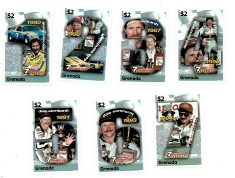 Grenada - 2002 - Dale Earnhardt - Set Of 7 Stamps - MNH Cover