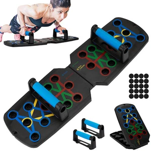 28 in 1 Push Up Rack Board Fitness Workout Training Home Gym Exercise Body Work - Picture 1 of 9