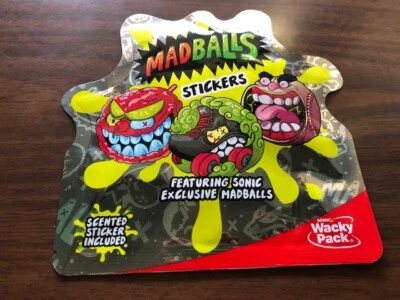 Pegatina Sonic Madballs Wacky Pack 2019 exclusiva de Sonic perfumada sellada nueva  Foto 1 de 2