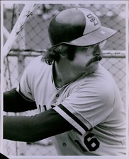 LG857 1975 Orig Russ Reed Photo FRED KENDALL San Diego Padres Baseball Catcher
