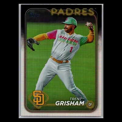 2024 Topps Series 1 - #157 Trent Grisham Rainbow Foil - San Diego Padres - Image 1 of 2