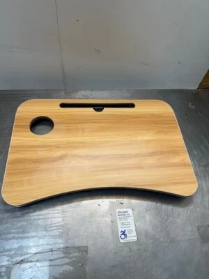 Escritorio de regazo con cajón de almacenamiento, soporte para taza y teléfono, mesa bandeja cama portátil, 23 B4 Foto 1 de 4