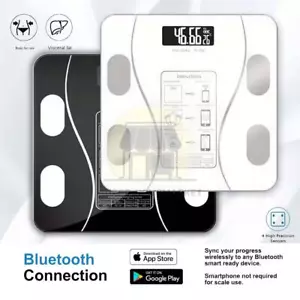 Digital Body Weight Scale Backlit Display High Precision Bluetooth BathroomScale - Picture 1 of 13