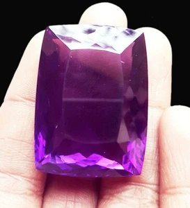 Natural Violet Amethyst  100 to 110 Ct Certified Loose Gemstone ~~Free Gift - Picture 1 of 7