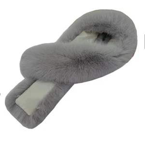 Detachable Faux Fox Fur Trim Fluffy Collar Edge Hooded Down Parka Jacket Collar - Picture 1 of 14